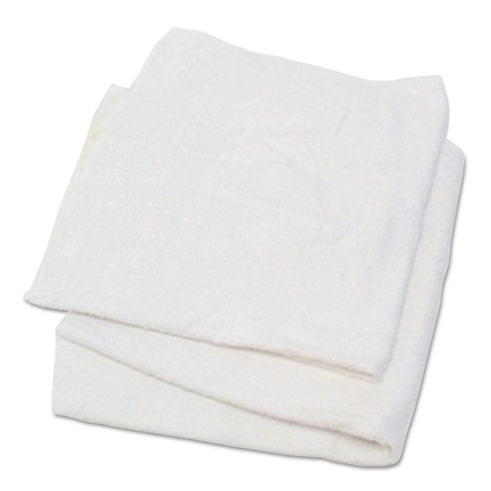 Picture of HOSPECO Woven Terry Rags, 15in x 17in, White, 25 Lb