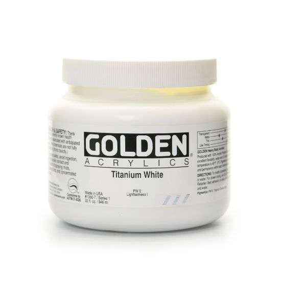 Picture of Golden Heavy Body Acrylic Paint, 32 Oz, Titanium White