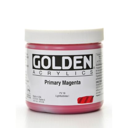 Picture of Golden Heavy Body Acrylic Paint, 16 Oz, Primary Magenta