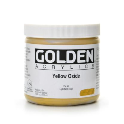 Picture of Golden Heavy Body Acrylic Paint, 16 Oz, Yellow Oxide