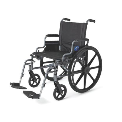 Picture of Medline K4 Extra-Wide Lightweight Wheelchair, Swing Away, 20in Seat, Gray