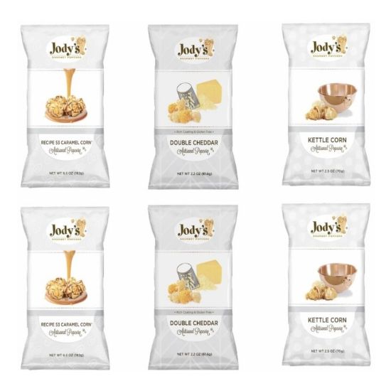 Picture of Jodys Popcorn Best Sellers Variety Popcorn, 2.2 Oz, Pack Of 6 Bags