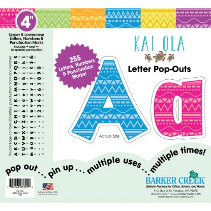 Picture of Barker Creek Letter Pop-Outs, 4in, Kai Ola, Set Of 255