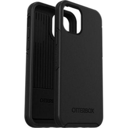 Picture of OtterBox iPhone 12 and iPhone 12 Pro Symmetry Series Antimicrobial Case - For Apple iPhone 12, iPhone 12 Pro Smartphone - Black - Bacterial Resistant, Bump Resistant, Drop Resistant - Synthetic Rubber, Polycarbonate - 1 Pack