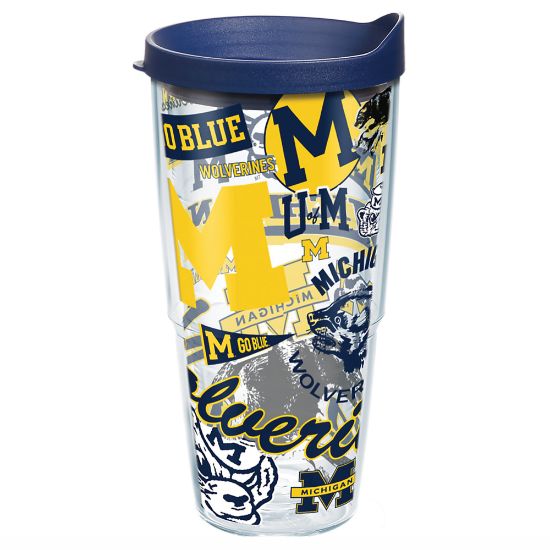 Picture of Tervis NCAA All-Over Tumbler With Lid, 24 Oz, Michigan Wolverines