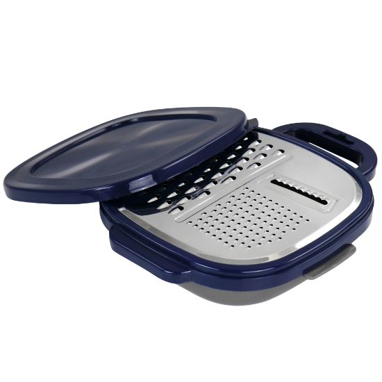 Picture of Oster Flat Bluemarine 3-Piece Grater And Container Set, Navy