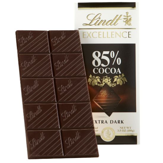 Picture of Lindt Excellence Chocolate, 85% Cocoa Chocolate Bars, 3.5 Oz, Box Of 12