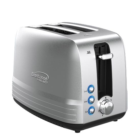 Picture of Brentwood Select Extra-Wide 2-Slot Stainless-Steel Toaster, Silver