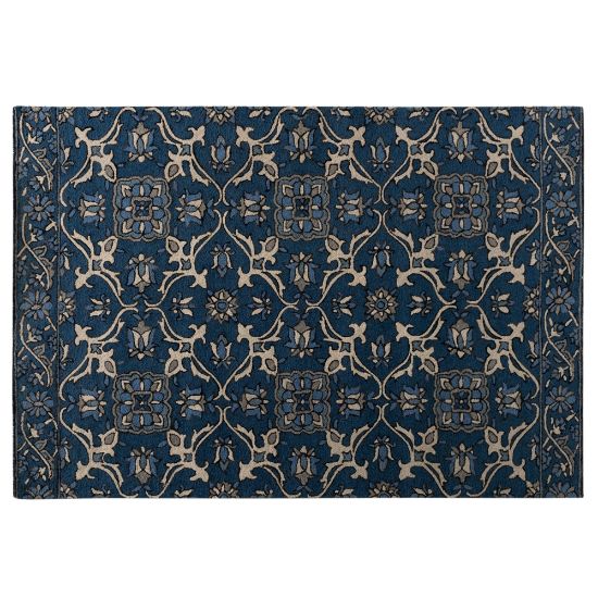 Picture of Baxton Studio Panacea Hand-Tufted Wool Area Rug, 5-1/4ft x 7-1/2ft, Blue