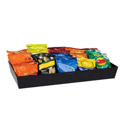 Picture of Mind Reader Snack Tray Countertop Organizer Condiment Holder, 3/1/4inH x 12inW x 24inL, Black