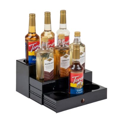 Picture of Mind Reader 9-Compartment Nested Syrup Bottle Holder, 7inH x 12-1/2inW x 14-1/4inD, Black