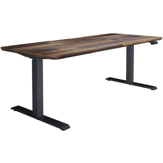 Picture of VARI 72inW Adjustable Electric Standing Desk, Reclaimed Wood