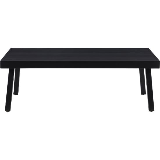 Picture of Linon Abilene Aluminum Outdoor Coffee Table, 16-1/4inH x 47-1/4inW x 25inD, Black