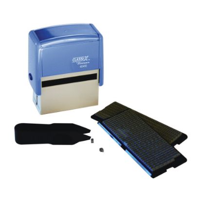 Picture of Self-inking Stamp Kit, DIY, Tweezers,2 Sets Type, BK Ink Pad