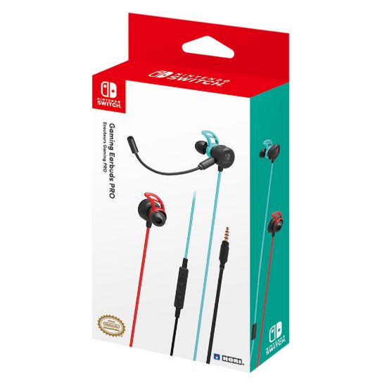 Picture of Nintendo Switch HORI Gaming Earbuds Pro, Red/Blue, 873124007534