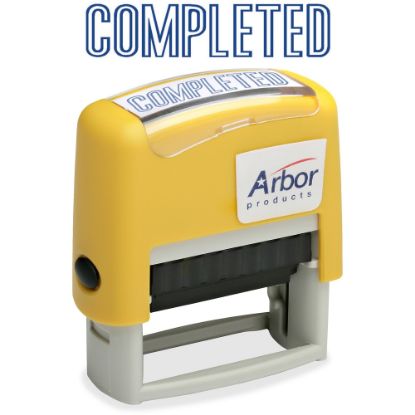 Picture of SKILCRAFT Pre-Inked Message Stamp, "COMPLETED", Blue Ink