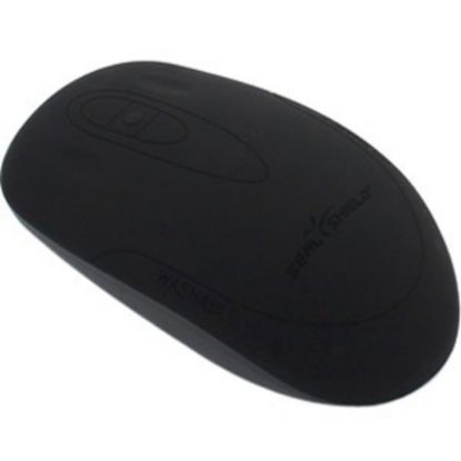 Picture of Seal Shield Mouse - Optical - Wireless - Radio Frequency - 2.40 GHz - Black - 1 Pack - USB Type A - 800 dpi - Scroll Wheel