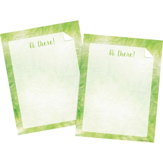 Picture of Barker Creek Designer Computer Paper, 8-1/2in x 11in, Lime Tie-Dye, 50 Sheets Per Pack, Set Of 2 Packs