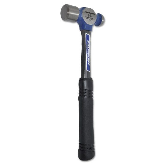 Picture of Ball Pein Hammer, Straight Fiberglass Handle, 13 in, Forged Steel 16 oz Head