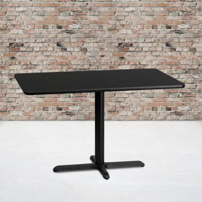 Picture of Flash Furniture Rectangular Laminate Table, 31-3/16inH x 30inW x 48inD, Black