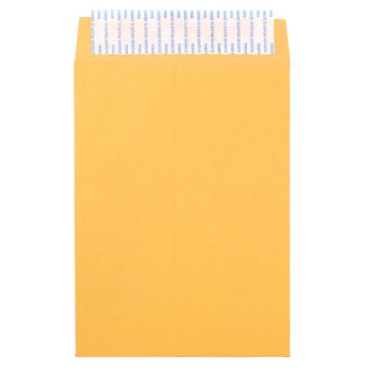 Picture of JAM Paper Open-End Envelopes, 6-1/2in x 9-1/2in, Peel & Seal Closure, Brown Kraft, Pack Of 500 Envelopes