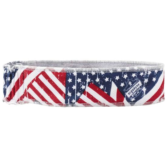 Picture of Ergodyne Chill-Its 6605 High-Performance Headbands, Stars & Stripes, Pack Of 6 Headbands