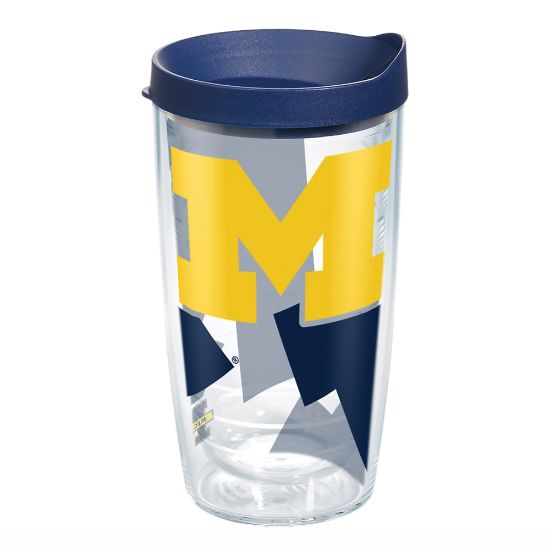 Picture of Tervis Genuine NCAA Tumbler With Lid, Michigan Wolverines, 16 Oz, Clear