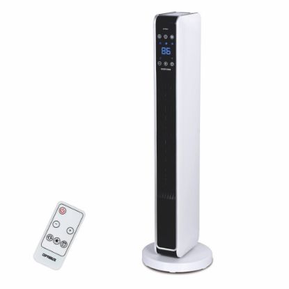 Picture of Optimus 1500-Watt Oscillating Tower Heater With Digital Temperature Control, 30in x 9in