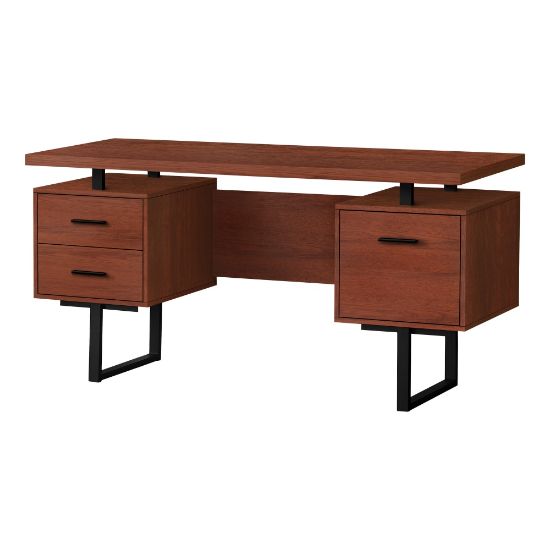 Picture of Monarch Specialties Violet 60inW Computer Desk, Cherry