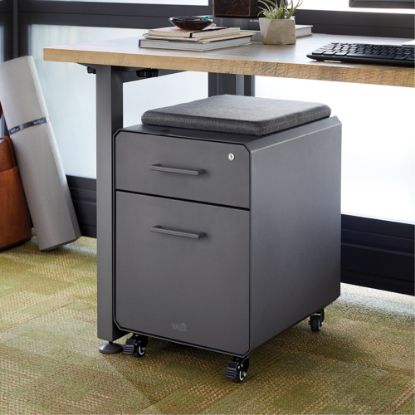 Picture of VARIDESK Vari Seated 20inD Vertical File Cabinet, Gray