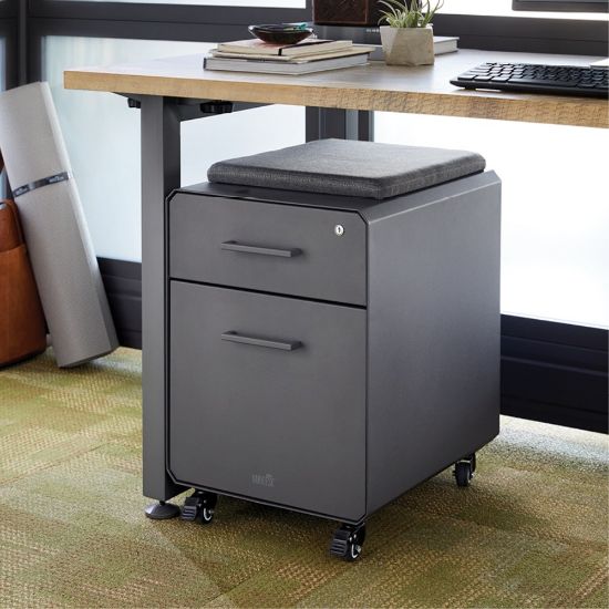 Picture of VARIDESK Vari Seated 20inD Vertical File Cabinet, Gray