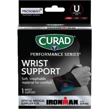 Picture of CURAD Universal Wraparound Wrist Support With Microban, Black