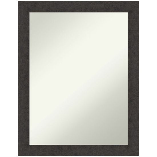 Picture of Amanti Art Narrow Non-Beveled Rectangle Framed Bathroom Wall Mirror, 27-1/2in x 21-1/2in, Rustic Plank Espresso