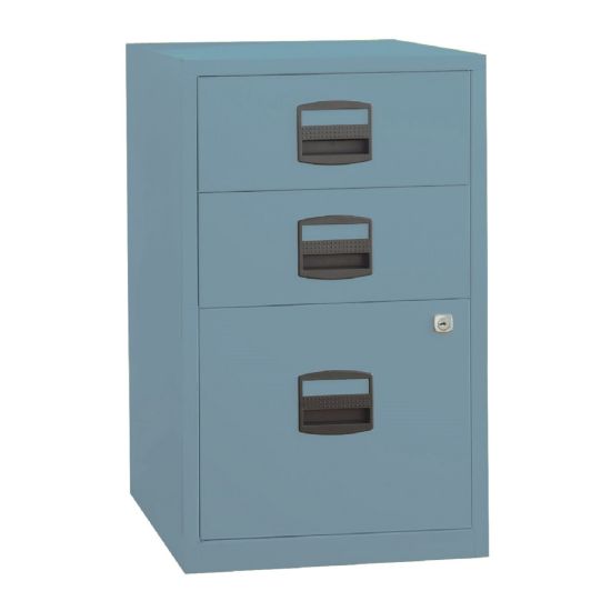 Picture of Bisley PFA 16inD Vertical 3-Drawer File Cabinet, Metal Blue