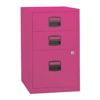 Picture of Bisley PFA 16inD Vertical 3-Drawer File Cabinet, Fuchsia