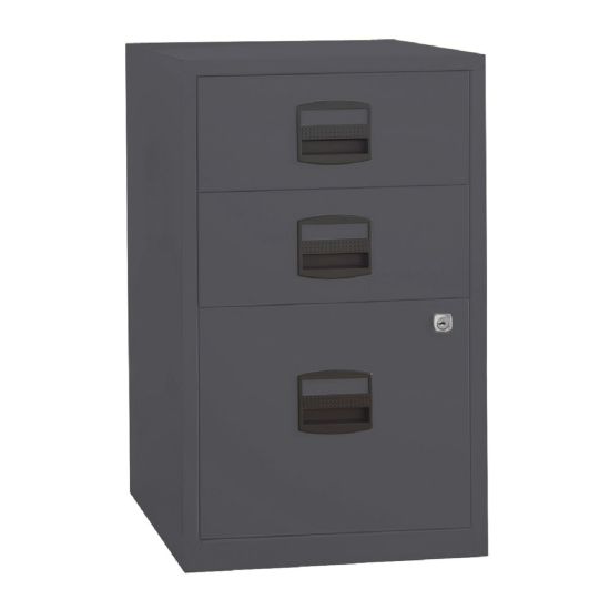 Picture of Bisley PFA 16inD Vertical 3-Drawer File Cabinet, Charcoal