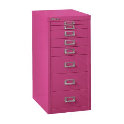 Picture of Bisley 15inD Vertical 8-Drawer File Cabinet, Fuchsia