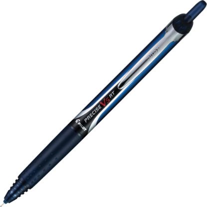 Picture of Pilot V5 Rollingball 0.5 mm Retractable Pens, Pack Of 12, Extra Fine Point, 0.5 mm, Rubber Barrel, Navy Blue Ink