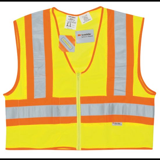 Picture of Luminator Class II Flame Resistant Vests, 3X-Large, Fluorescent Lime