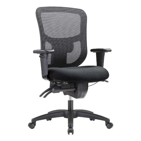 Picture of WorkPro 9500XL Series Big & Tall Ergonomic Mesh/Premium Fabric Mid-Back Chair, Black/Black, BIFMA Compliant