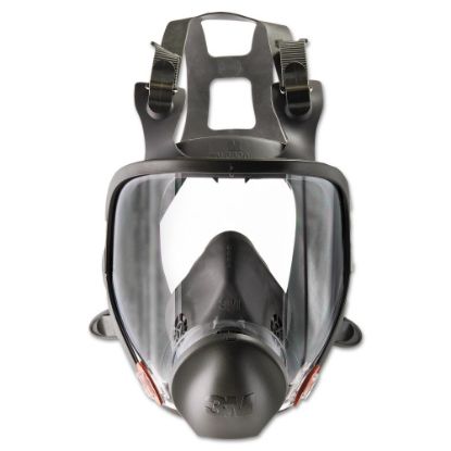 Picture of 3M 6800 Full Facepiece Reusable Respirator - Medium Size - Gases, Vapor, Particulate Protection - Thermoplastic - Black, Gray - Lightweight - 1 Each