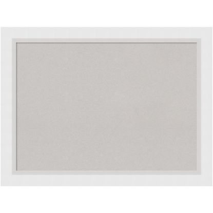 Picture of Amanti Art Cork Bulletin Board, 32in x 24in, Gray, Blanco White Wood Frame