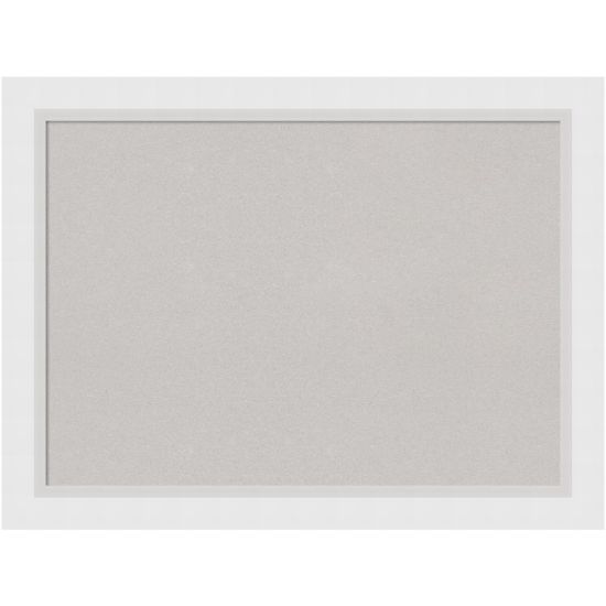 Picture of Amanti Art Cork Bulletin Board, 32in x 24in, Gray, Blanco White Wood Frame