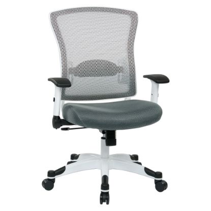 Picture of Office Star SPACE Seating Pulsar Ergonomic Mesh Mid-Back Managers Chair, Gray/White