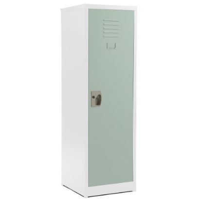 Picture of Alpine Kids' 1-Tier Steel Locker, 48inH x 15inW x 15inD, Misty Green