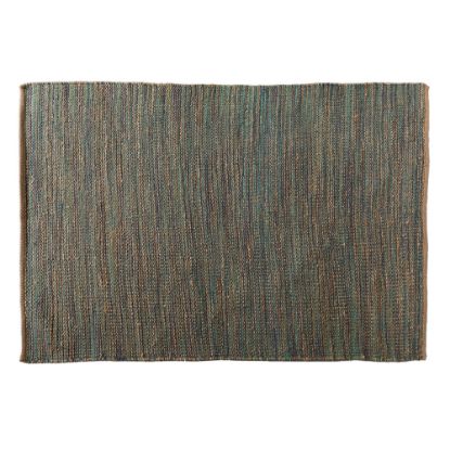 Picture of Baxton Studio Michigan Handwoven Hemp Blend Area Rug, 63in x 90-5/8in, Blue/Natural