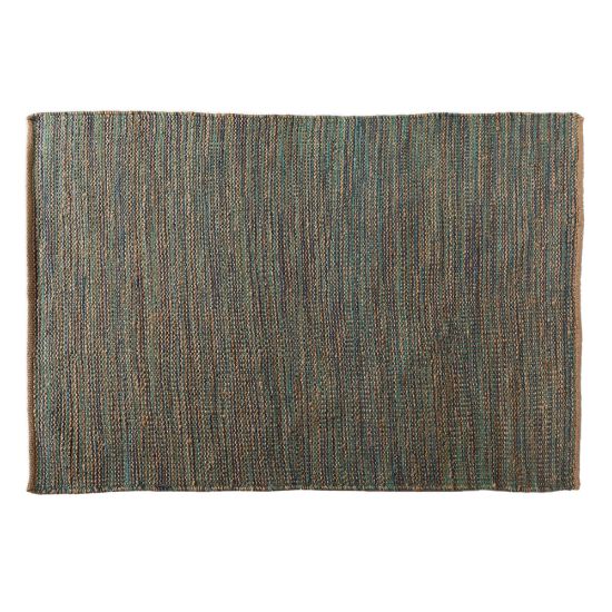 Picture of Baxton Studio Michigan Handwoven Hemp Blend Area Rug, 63in x 90-5/8in, Blue/Natural