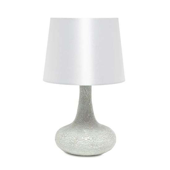 Picture of Simple Designs Mosaic Tiled Glass Genie Table Lamp, White Shade