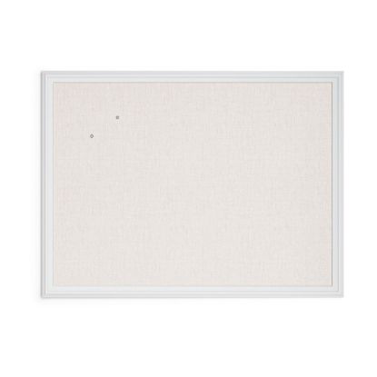 Picture of U Brands Linen Bulletin Board, 40in X 30in, White Decor Frame (2917U00-01)