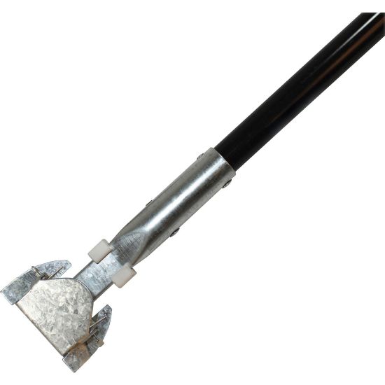 Picture of Genuine Joe Clip-on Dust Mop Steel Handle - 60in Length - 1in Diameter - Black - Steel, Vinyl - 1 Each